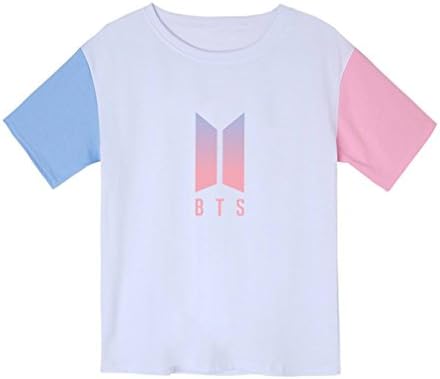 Fashionoly Harajuku Women T-Shirt Summer BTS Kpop Cotton Patchwork Femme Bangtan Boys White Tops Tees
