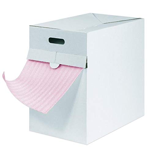 BOX USA BFD1812AS Anti-Static Air Foam Dispenser Packs, 1/8" x 12" x 175', Pink