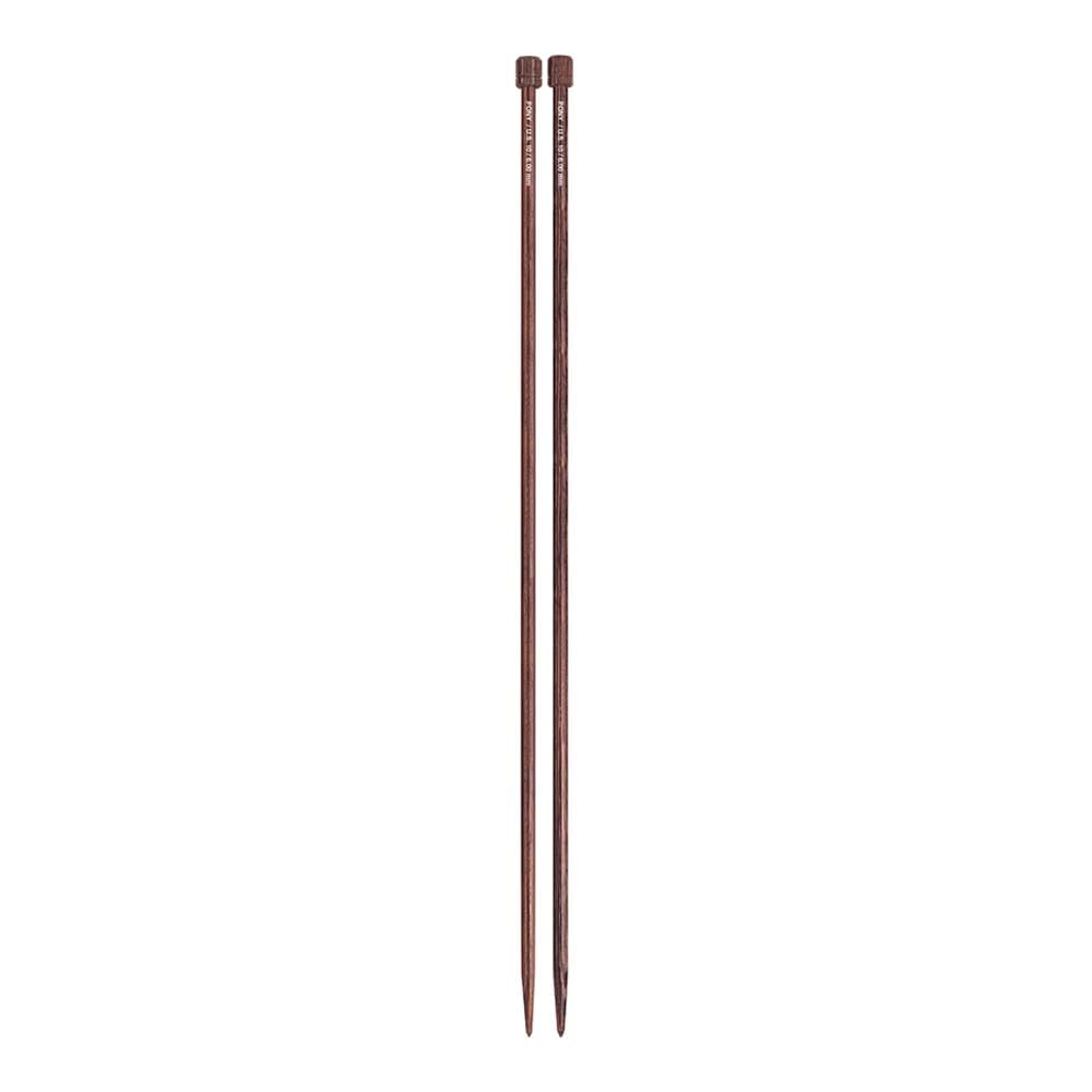 Pony Perfect Single Pointed Needles Wood 40cm 6mm - 1pc