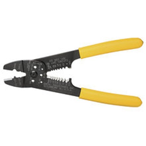 IDEAL Electrical 30-428 Combo Strip & Crimp Tool - Precision Wire Crimper, Cable Stripper with 3 Crimping Nests, Cushioned Grip