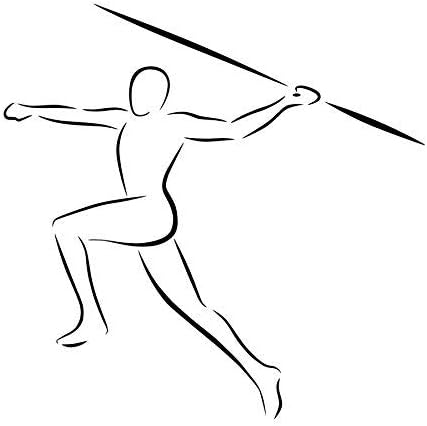 Amazon 陸上競技ジャベリン射撃ビニールウォールステッカースポーツジム取り外し可能なビニールデカール自己接着壁紙キッズルームの家の装飾60 58センチ ウォールステッカー オンライン通販