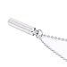 Stainless Steel Unisex Pill Case Ash Holder Cylinder Cremation Urn Pendant Chain Necklace