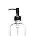2 Pack Thick Clear Glass Pint Jar Soap Dispenser with Oil Rubbed Bronze Stainless Steel Pump, 16ounce Clear Boston Round Bottles Dispenser with Rustproof Pump for Essential Oil, Liquid Soap