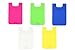 CrawL Silicone 3M Adhesive Credit Card Holder / ID Card Holder / Pouch Sleeve Holder for All Phones (iphones / Samsung Galaxy / Sony Eriksson / LG) (5pcs) (5-pack mixed color)