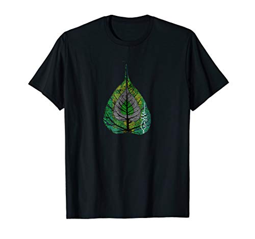 Wrinkled HippieBuddha Meditation T-Shirt Bodhi Leaf Unalome tshirt T-ShirtOEKO-TEX STANDARD 100
