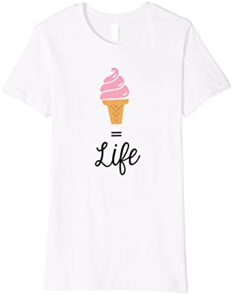 Womens Ice Cream Equals Life XL White