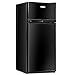 COSTWAY Compact Refrigerator, 2-Door 3.4 cu. ft. Under Counter Fridge, Freezer Cooler Unit for Dorm, Office, Apartment with Adjustable Removable Glass Shelves(White)