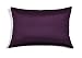 Aiking Home Solid Faux Silk Decorative Pillow Cover, Zipper Closure, 12 by 18 Inches, Eggplant primary