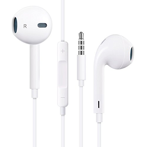 Belog [2Pack] Premium in-Ear Wired Earphones, Earbuds/Earphones/Headphones with Remote & Mic Compatible iPhone 6s/plus/6/5s/se/5c/iPad/Samsung/MP3 MP4 MP5 – White
