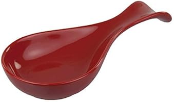 Home Basics Ceramic Spoon Rest (Red)