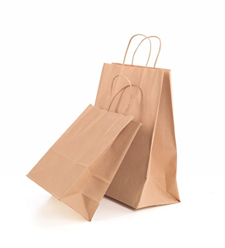 8"x4.75"x10" & 16"x6"x12" 15 Pcs Each - Brown Kraft Paper Shopping Bags With Handles | Gift | Wedding | Party | Craft Durable Reusable Merchandise Retail Bags (30) - Thumbnail 5