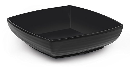 Milano ML-68-BK Square Bowl, 3 quart, Black (Pack of 6)