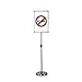 Floor Sign Holder Poster Stand Adjustable Pedestal Aluminum Snap Open Frame for 11x17 Inches with Heavy Round Base, Both Vertical and Horizontal Sign Displayed (Silver)