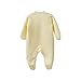 COBROO 100% Cotton Newborn Footie Pajamas with Mittens Side-Belt Infant Footed Sleeper Cozy Warm Baby Outfits Yellow