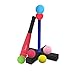 Aoneky Mini Foam Tball Set for Toddlers - Carry Bag Included - Best Baseball T Ball Toys for Kids Age 1 Years Old - Upgraded Version (Red)