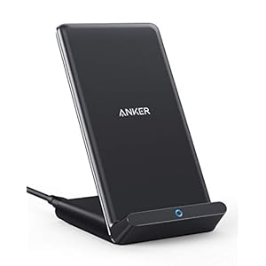 Anker PowerWave 10 Stand(改善版), ワイヤレス充電器 Qi 認証 5W & 7.5W & 10W 出力 ブラック