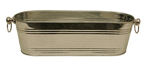 Wald Imports Silver Galvanized Tin  Beverage Bucket/Pail/Tub