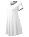 A.F.Y All For You Women's Short Sleeve V-Neck Flare Tunic Ivory XX-Large