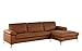 Leather Sectional Sofa, L-Shape Couch with Chaise, 108.7