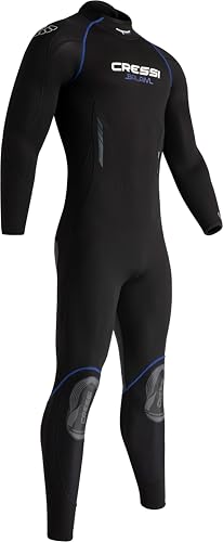 Cressi Balam 2.5 mm Man Monopiece Wetsuits, Black/Blue, S