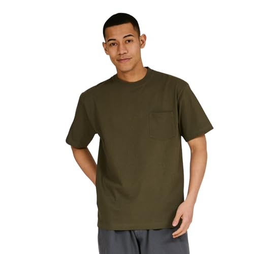Tシャツ 半袖 丸首 綿100% 丸胴仕様 タグレス仕様 ビーフィポケットTシャツ ビーフィー H5190-590-XS