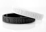 Inspirational Silicone Bracelets Rubber Band Wristbands. Custom Embossed With Motivational Saying 