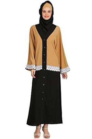 MyBatua Muslim Dubai Black & Beige Casual & Formal Wear