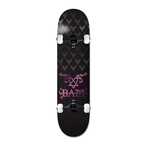 Compete Bam Heartagram Black 8.0" Black Trucks Assembled