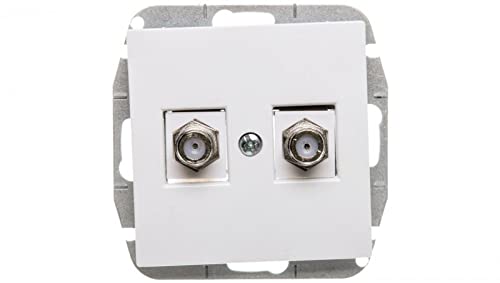 SENTIA Socket 2x TV Type F-F 1487-10 Elektro-plast Eletterisch 5901752639546