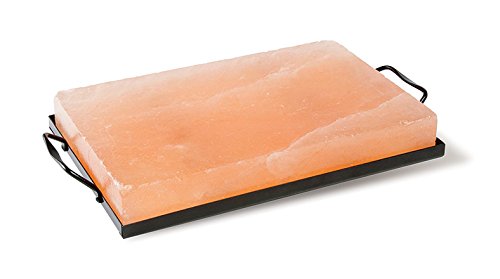 Westlab Himalayan Salt Cooking Plate 12" x 8" x 1.5" (Rectangle) with Holder