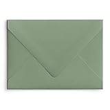 Spruce Green A7 Euro Curved Flap Invitation