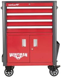 Carolus Germany Workshop trolley WINGMAN, 4 drawers, red/anthracite