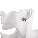 Eternity J. Cute 18K Rose Gold Plated Color Czech Drill Owl Earrings Fancy Stud Earrings (multicolor)