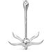 Crown Sporting Goods Galvanized Folding Grapnel Boat Anchors - Choose The Best Weight for Your Watercraft, Up to 17.5 lbs