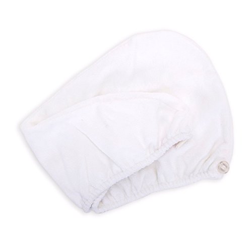 Diva Darling, Easy to Use & Super Absorbent Microfiber Hair Turban, White