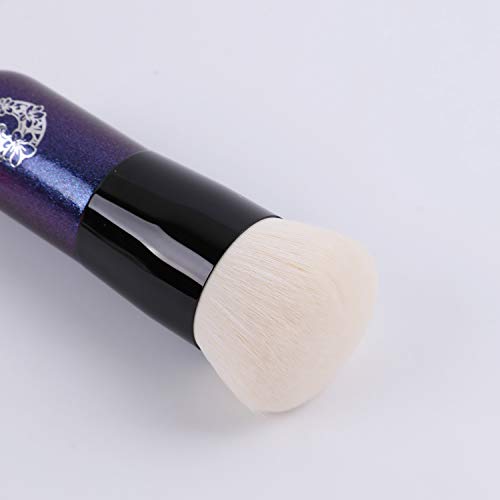 ENERGY Foundation Brush Chubby Makeup Brush Premium Dense Bristles with Dreamy Star Handle Portable Makeup Cosmetic Tool with 1 Makeup Brush Cleaner/Brush Egg