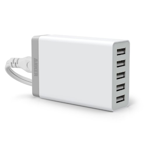 Anker® 40W 5ポート USB急速充電器 ACアダプタ PowerIQ搭載 iPhone5C/5S/5/4S/4/iPod/iPad/Xperia/GALAXY/ウォークマン等対応