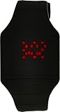 Moulin LED Touch-Activated Black Silicone Watch with Stainless Steel Back #03088.75713