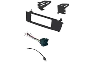 ASC AUDIO ASC Car Stereo Install Dash Kit, Wire Harness, and Antenna Adapter to Install and Aftermarket Single Din Radio Made for 2004 2005 2006 2007 2008 2009 2010 BMW X3