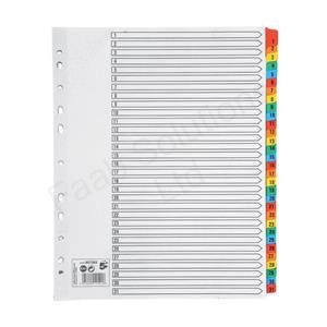 5 Star Maxi Index Extra-wide 150gsm Card with Coloured Mylar Tabs 1-31 A4 White
