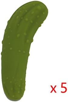 Taousa 70430 Silicone Wine Stopper Beverage Bottle Stopper Cucumber Shape Pack of 5