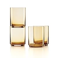 Lenox Tuscany Classics 4Pc Tall Glasses, 1.10, Orange