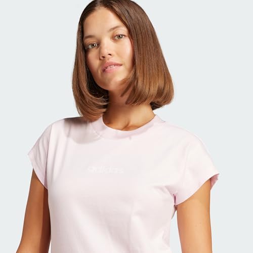 Damen Essentials Linear Cotton Shirt, Clear pink/White, XS