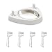 Food Safety Plastic Charging Station with Brush Head Storage and 4 Toothbrush Heads Dust-Proof Covers for Oral-B Electric Toothbrush Series