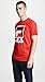 Fila Men's Stacked Tee Shirt, Chinese Red, Small