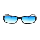 Bright Light Oceanic Color Lens Small Face Narrow Rectangular Sunglasses