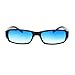 Bright Light Oceanic Color Lens Small Face Narrow Rectangular Sunglasses