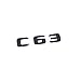 Ricoy 3D C63 Emblem,Matt Black Rear Letters Emblem Badge Sticker Logo For Mercedes-Benz C C180 C200 C230 C300 GLC AMG