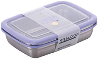 Stenlock Stainless Steel Airtight food Container (Rectangular 600ml)