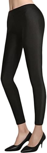 YEYELE Women's Winter Thickening Fluff Stretchy Plus Size High Waist Leggings Ankle-Length Shiny Pants